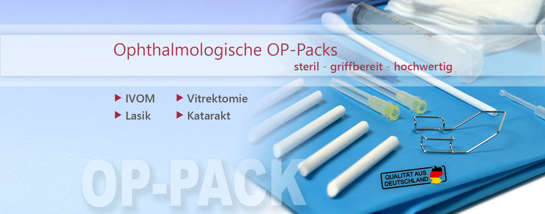 OP Pack Ivom Lasik Vitrektomie Katarakt
